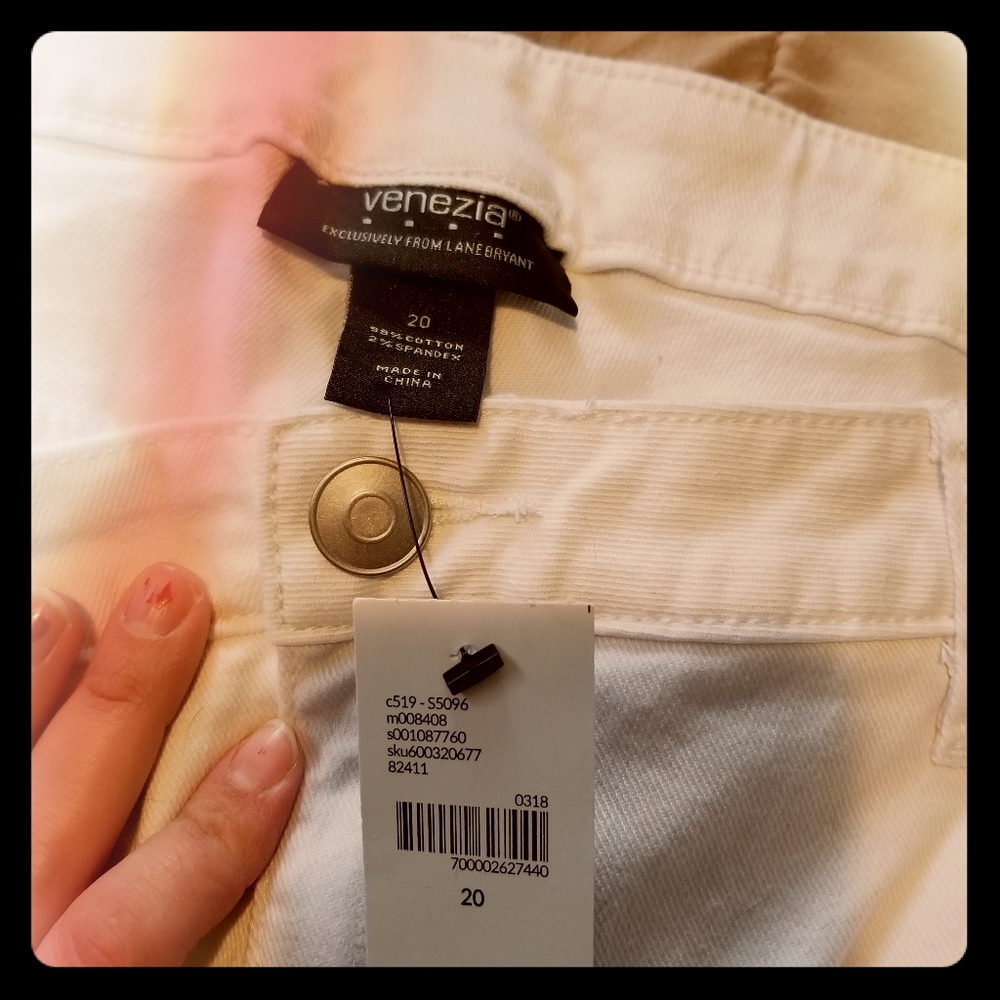 White jean pants